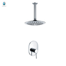 KI-13 économique mitigeur salle de douche accessoires pièces en céramique vanne cuivre solide construire dans la tête de douche de plafond